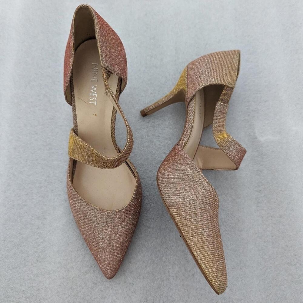 Nine West metallic colorful high heel pumps women size 7